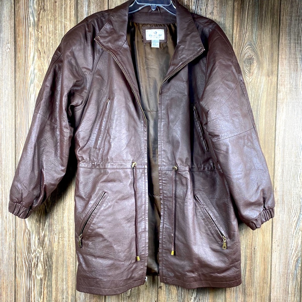 Vintage Chandler Hill Genuine Brown Leather Jacket
